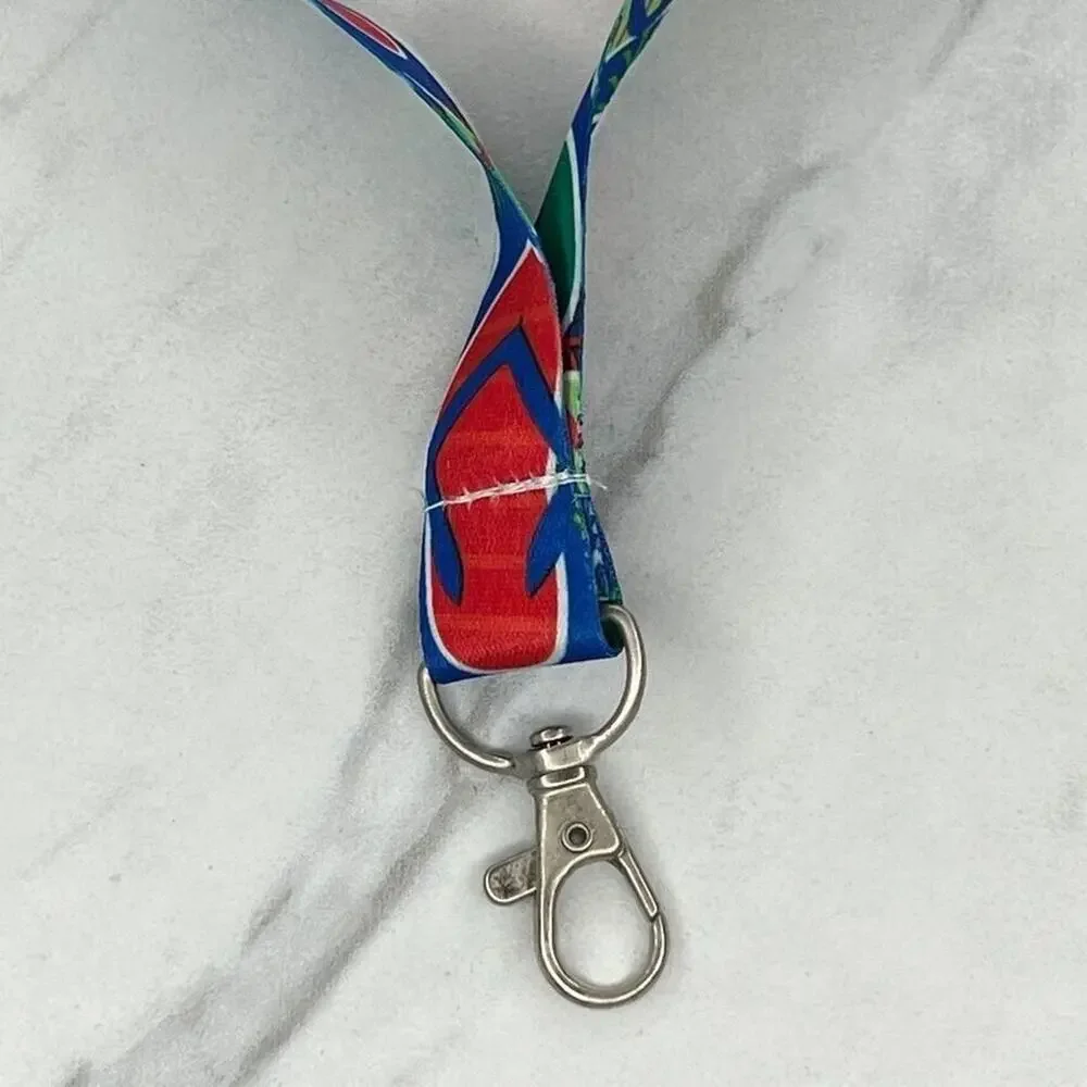 Colorful Flip Flop ID Badge Holder Lanyard Necklace